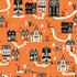 Fabric Riley Blake Orange Houses Frank and Friends by the Quarter Yard C17471-ORANGE