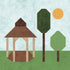 Fabric Riley Blake Park November 2026 Our Town Block of the Month Quilt Kit KTOT-47092