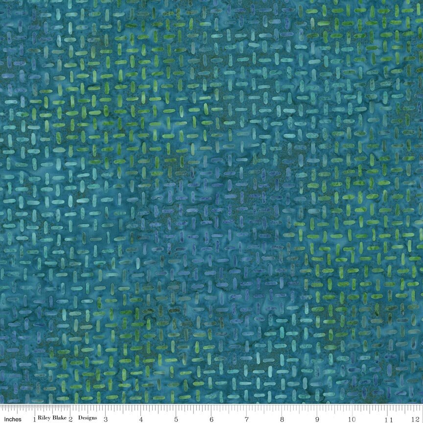 Fabric Riley Blake Peacock Silver Shores Expressions Batiks by the Quarter Yard BT23551-306