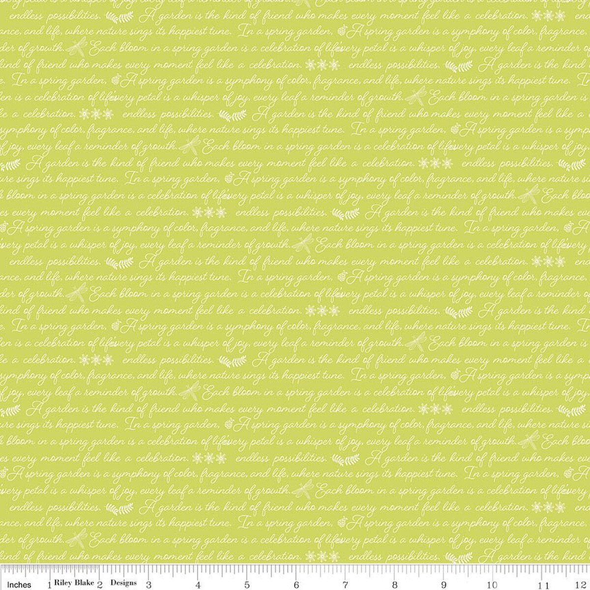 Fabric Riley Blake Pear Garden's Promise Awakening by the Quarter Yard C17103-PEAR