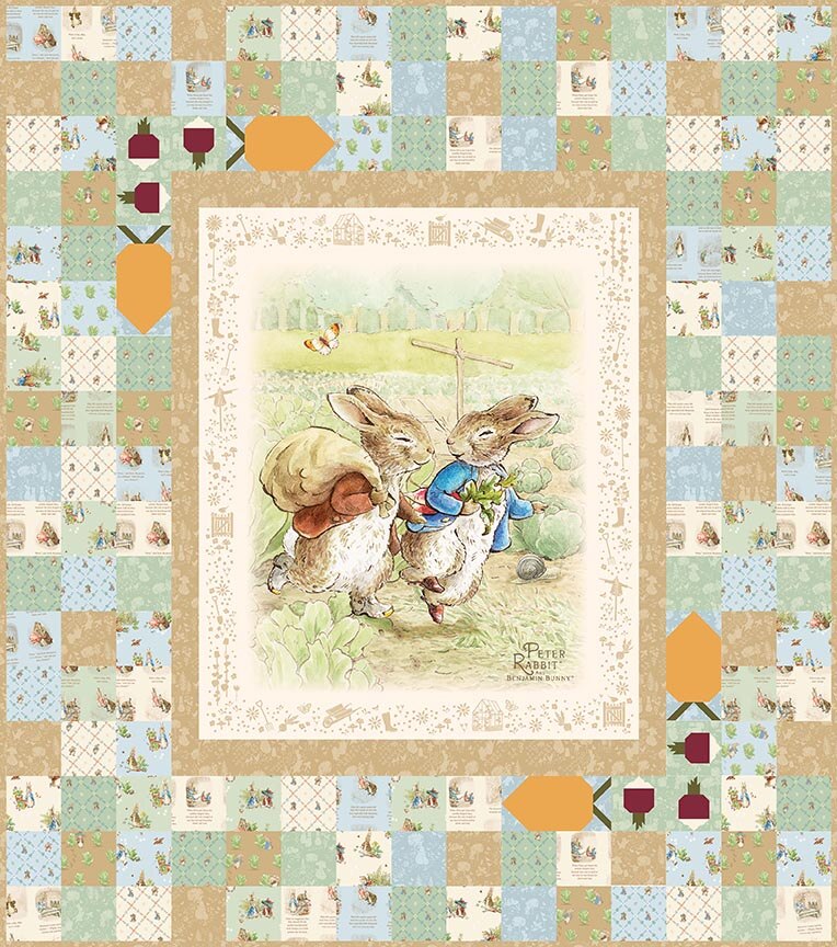 Fabric Riley Blake Peter's Garden Adventure Quilt Kit KT-17250
