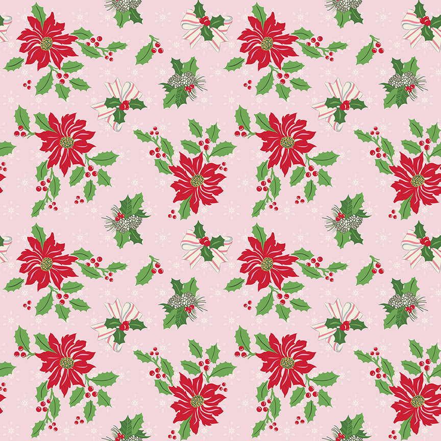 Fabric Riley Blake Pink Main Claus & Co. by the Quarter Yard C17740-PINK