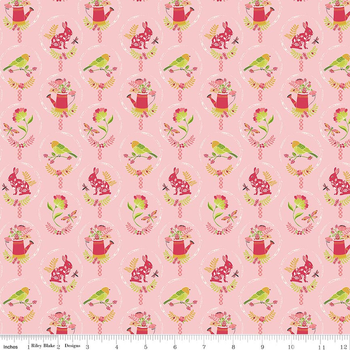 Fabric Riley Blake Pink Spring Charms Awakening by the Quarter Yard C17101-PINK