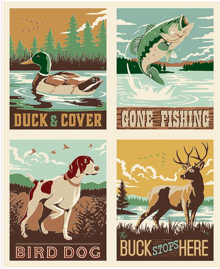 Fabric Riley Blake Plaid-Venture Club Adventure Club Panel P17050-PANEL