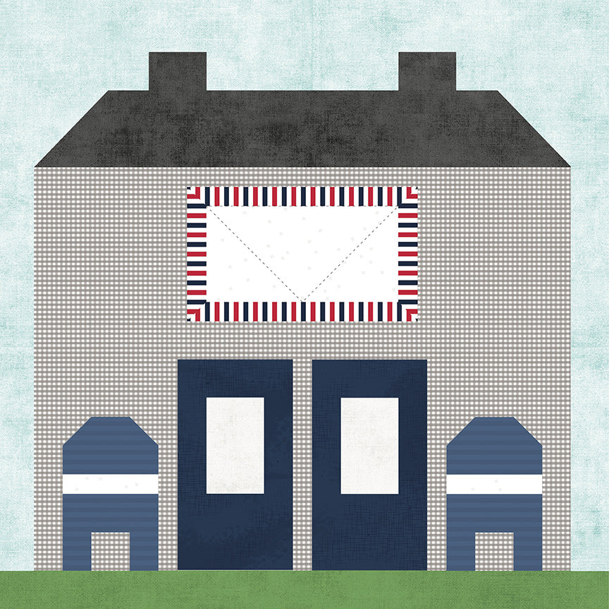 Fabric Riley Blake Post Office May 2026 Our Town Block of the Month Quilt Kit KTOT-47086