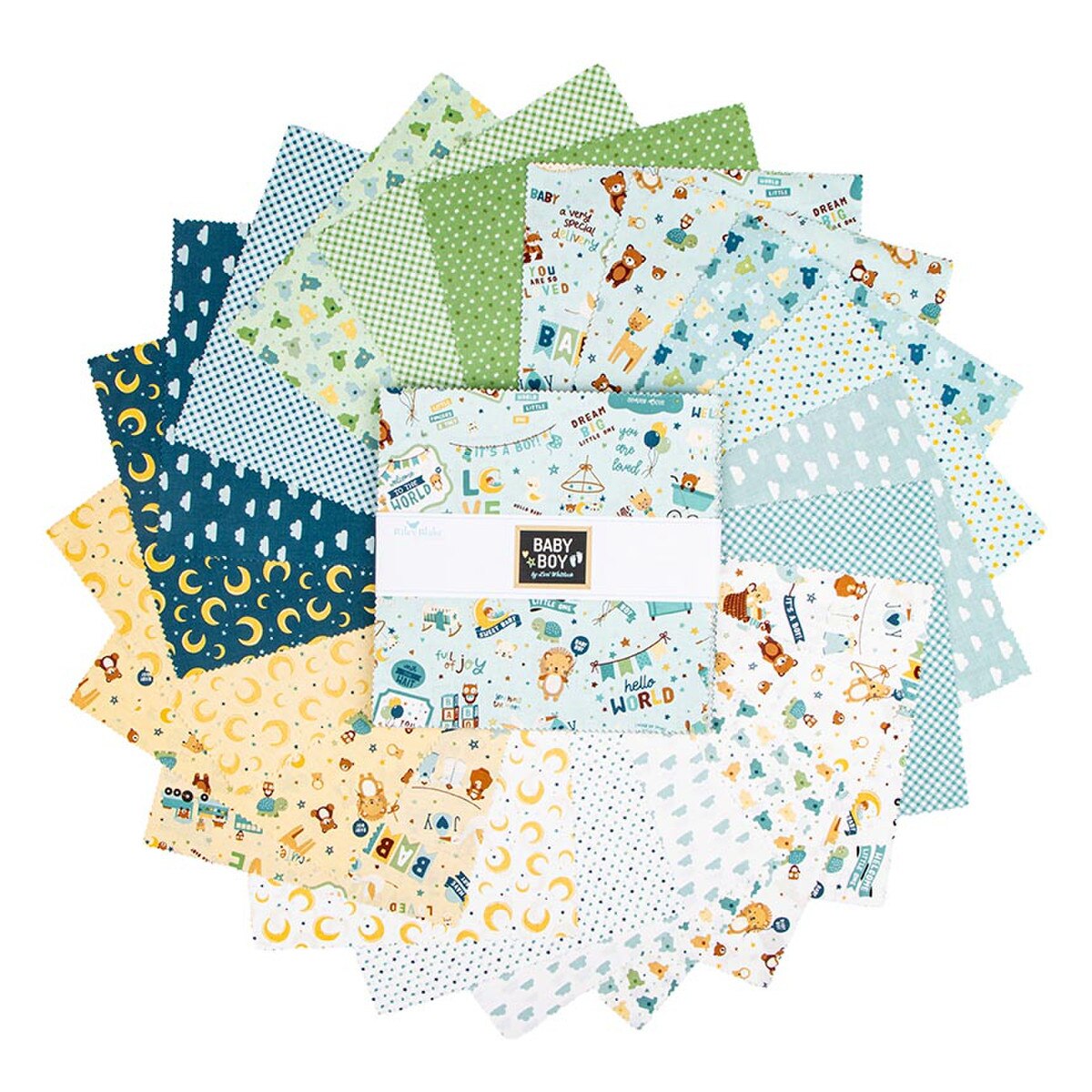 Fabric Riley Blake Precuts Baby Boy 42pc 10" Stacker 10-16760-42