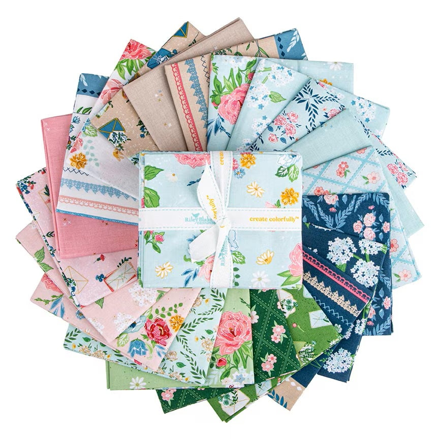 Fabric Riley Blake Precuts Correspondence 21pc Fat Quarter Bundle FQ-17560-21