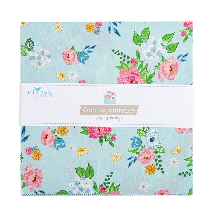 Fabric Riley Blake Precuts Correspondence 42pc 10" Stacker 10-17560-42