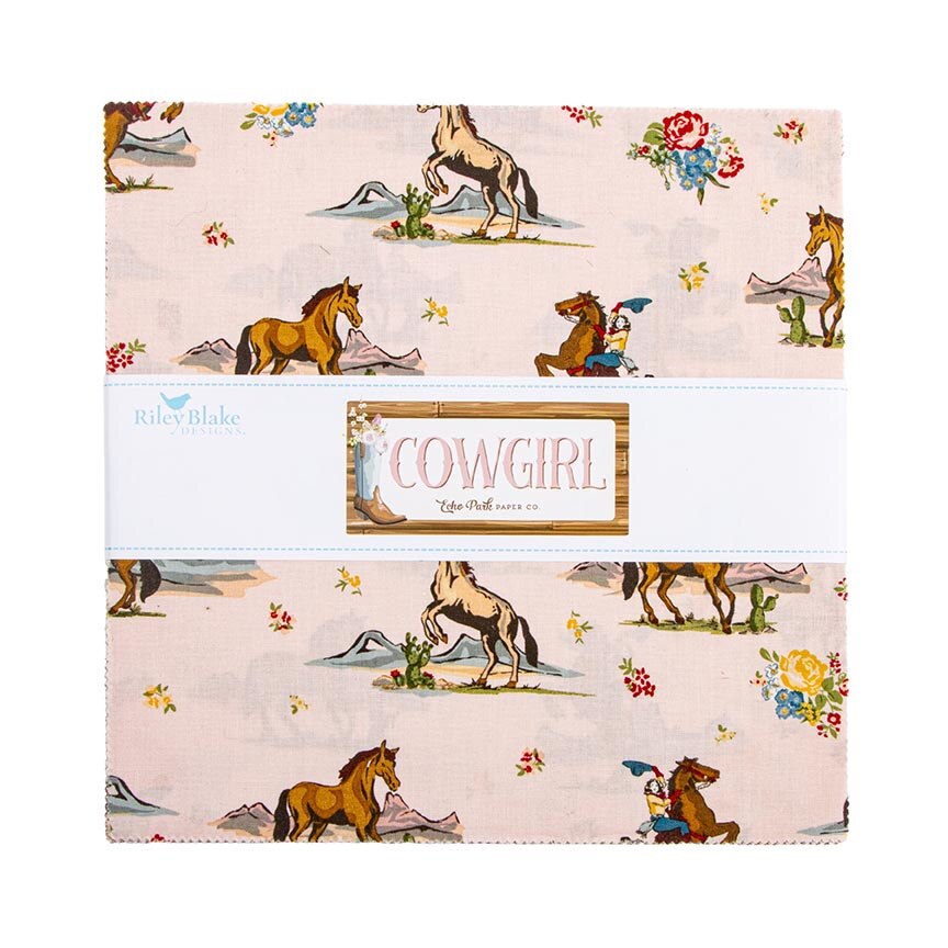 Fabric Riley Blake Precuts Cowgirl 10" Stacker 10-17480-42
