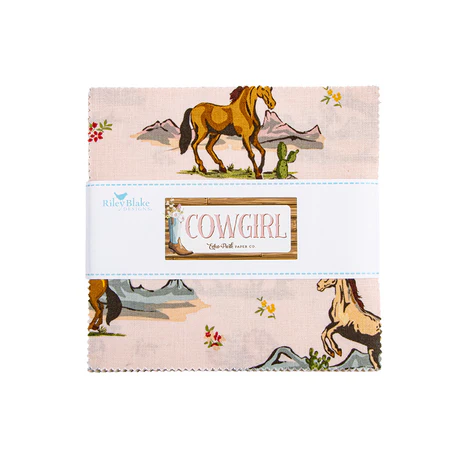 Fabric Riley Blake Precuts Cowgirl 5" Stacker 5-17480-42