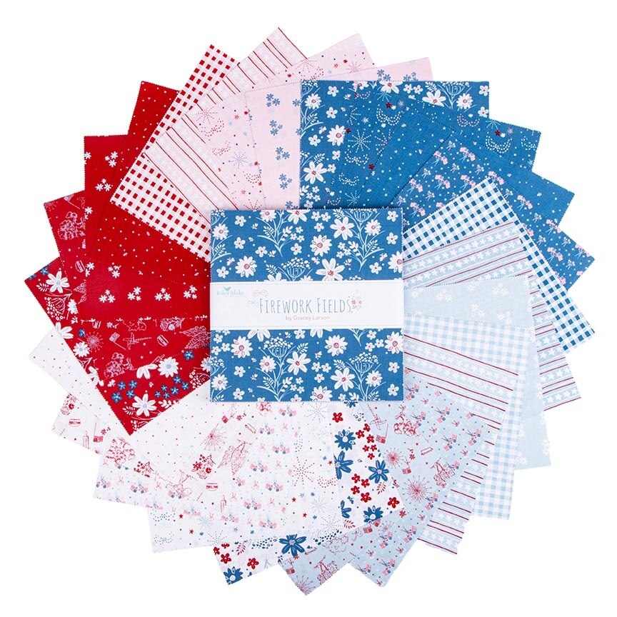Fabric Riley Blake Precuts Firework Fields 10" Stacker 10-17580-42