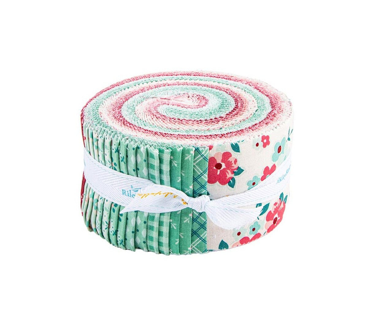 Fabric Riley Blake Precuts Lori Holt in Color Berry & Sage 2.5" Strip Rolie Polie RP-17380-40