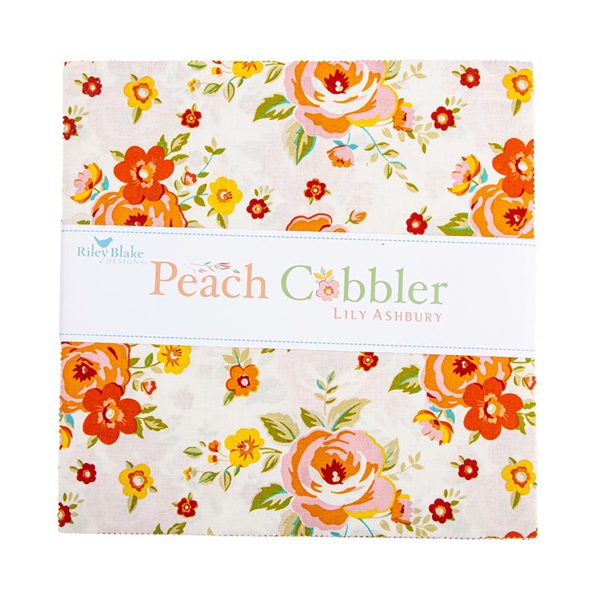 Fabric Riley Blake Precuts Peach Cobbler 10" Stacker 10-17420-42