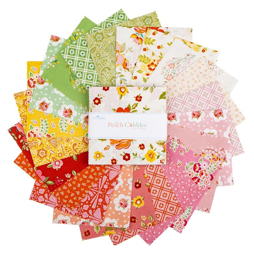 Fabric Riley Blake Precuts Peach Cobbler 5" Stacker 5-17420-42