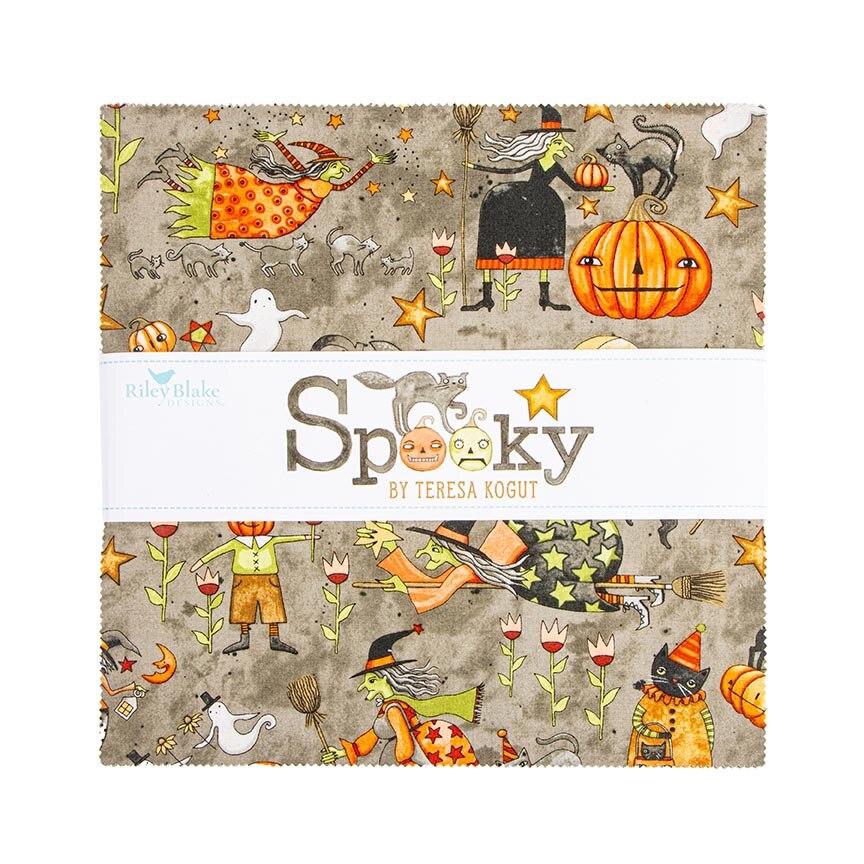 Fabric Riley Blake Precuts Spooky 42pc 10" Stacker 10-17570-42