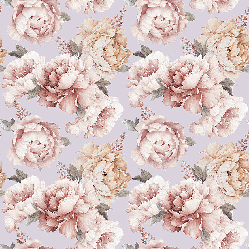 Fabric Riley Blake Purple Peonies Daybreak on the Prairie by the Quarter Yard CD17680-PURPLE