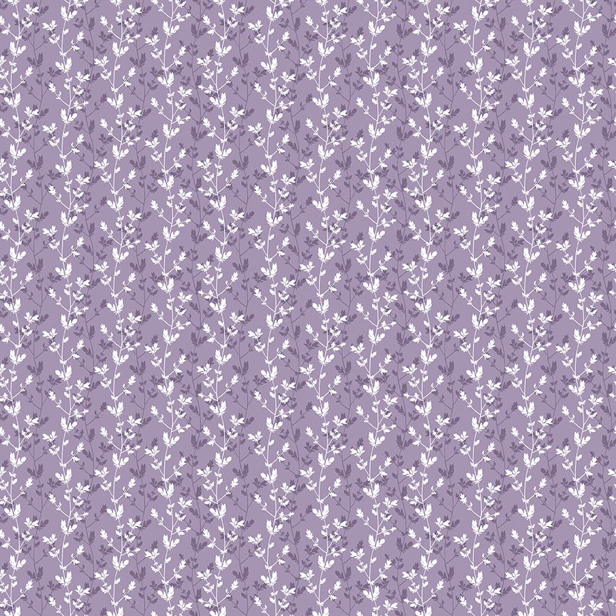 Fabric Riley Blake Purple Silhouette Floral Daybreak on the Prairie by the Quarter Yard C17684-PURPLE