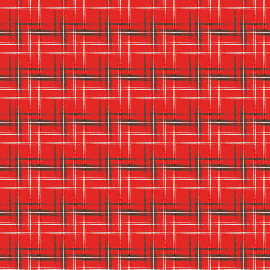 Fabric Riley Blake Red Plaid Happy Haven by the Quarter Yard C17625-RED