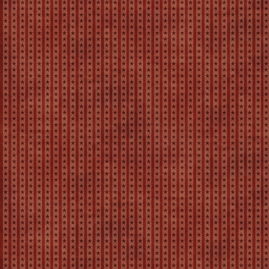 Red fabric with small star pattern