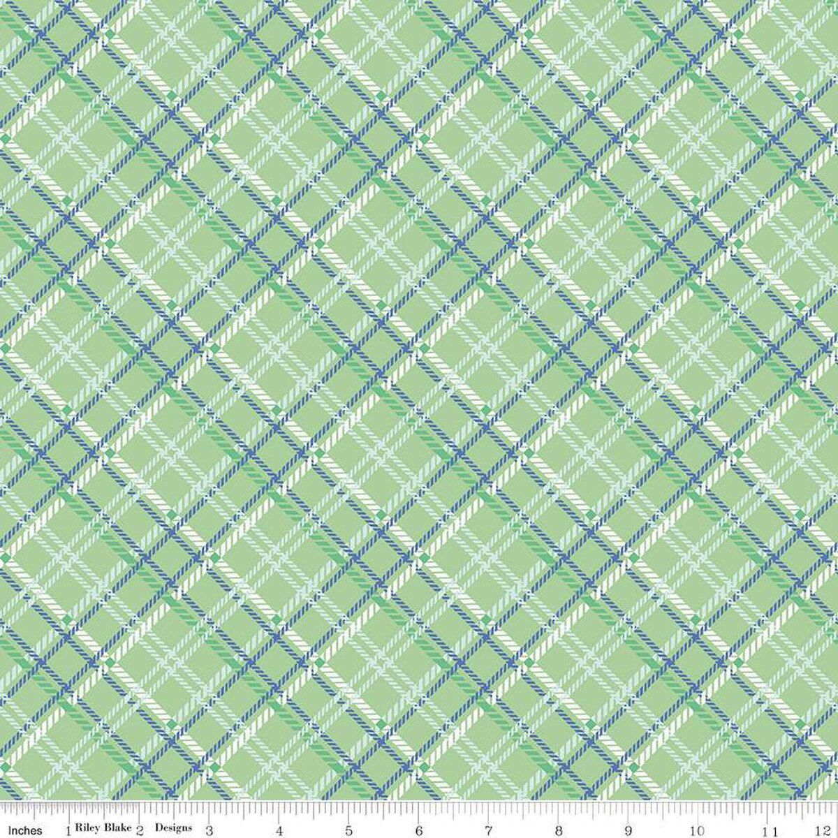 Fabric Riley Blake Sage Plaid Simple Pleasures by the Quarter Yard C16651-SAGE