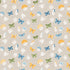 Pattern of butterflies and flowers on a beige background