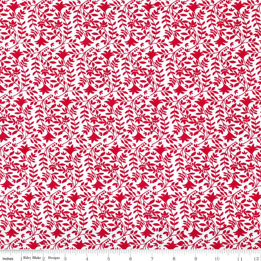 Fabric Riley Blake Scarlet Vines Expressions Batiks Let Freedom Reign by the Quarter Yard BT23196-212