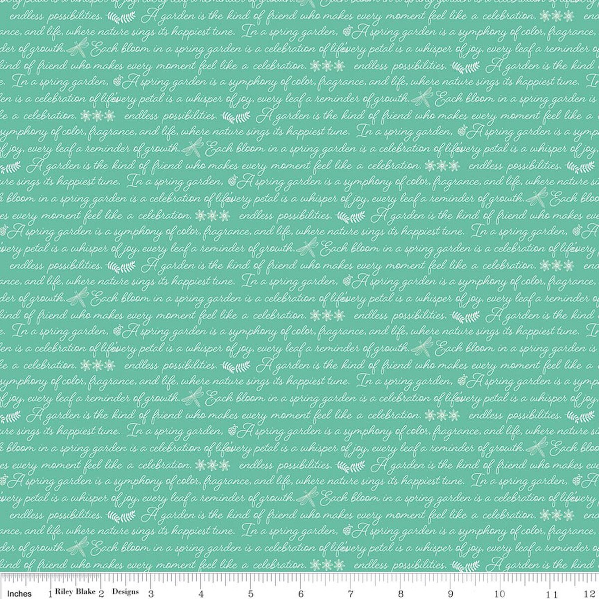 Fabric Riley Blake Sea Glass Garden's Promise Awakening by the Quarter Yard C17103-SEAGLASS