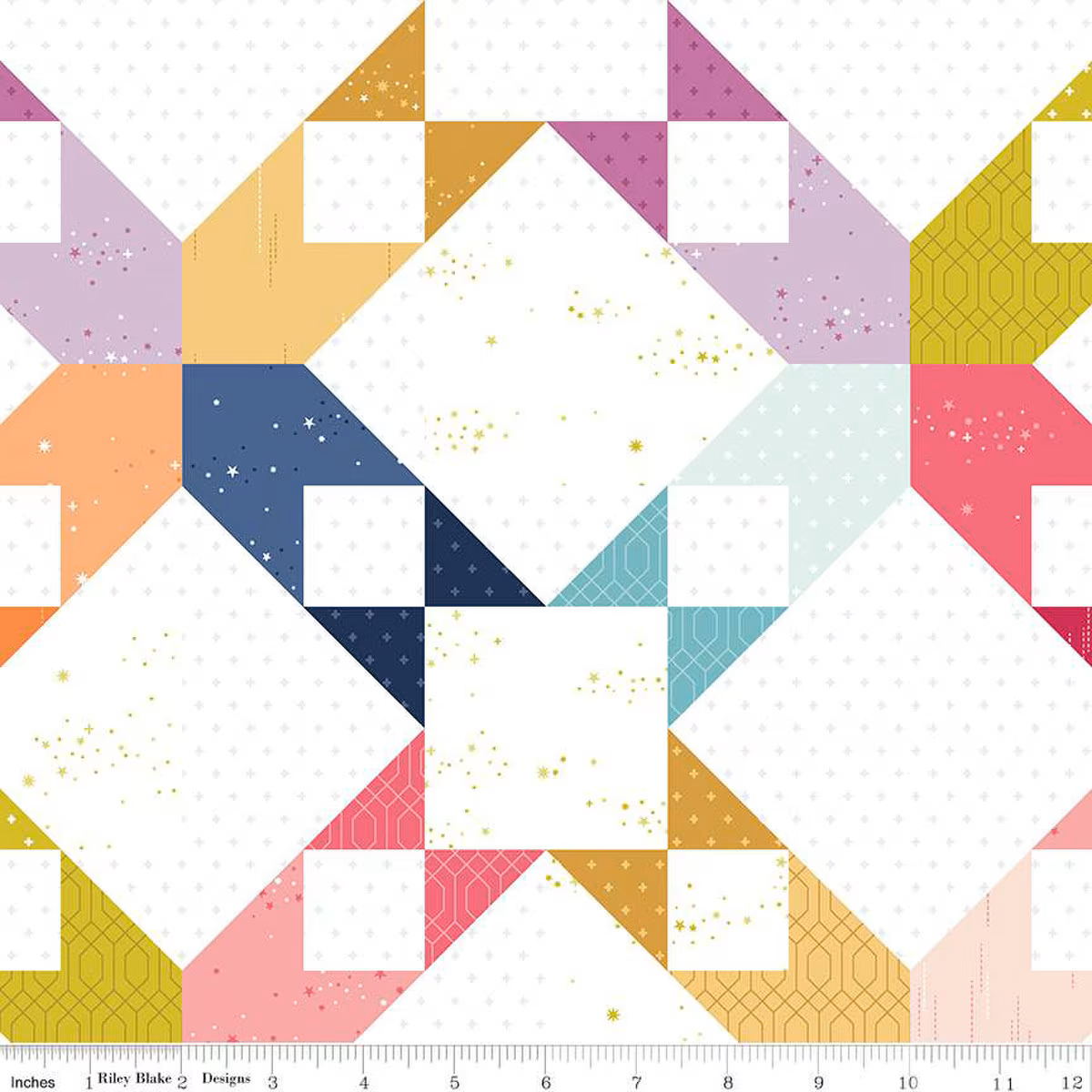 Fabric Riley Blake Starlet Cheater Print Essence by the Quarter Yard C16464-MULTI