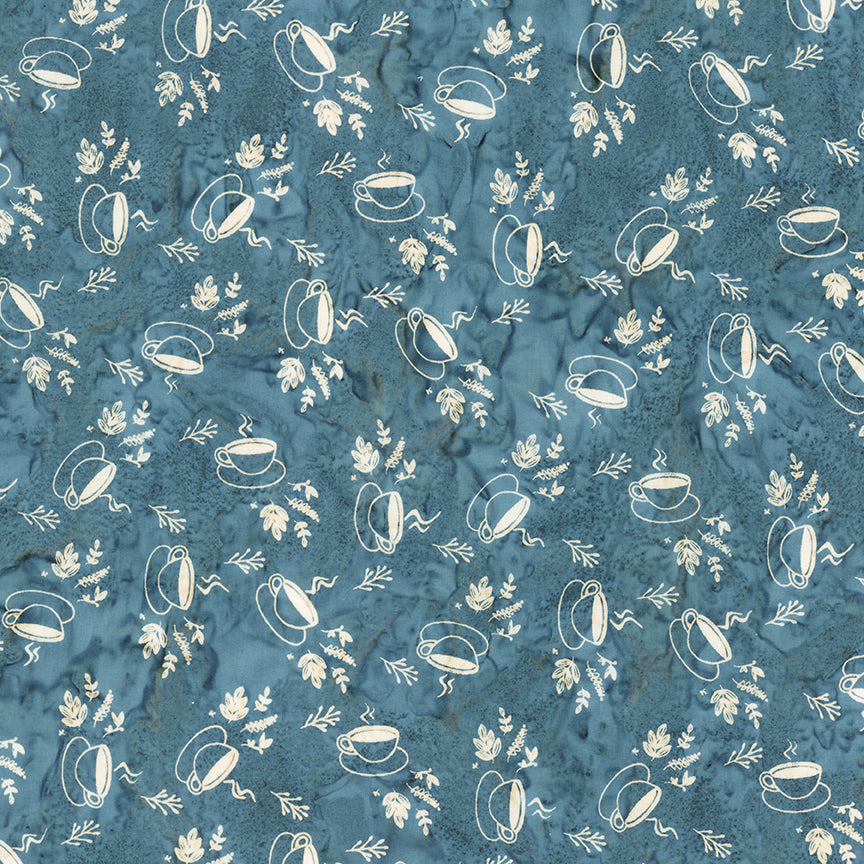 Fabric Riley Blake Stone Blue Farm to Table Expressions Batiks by the Quarter Yard BT23613-297