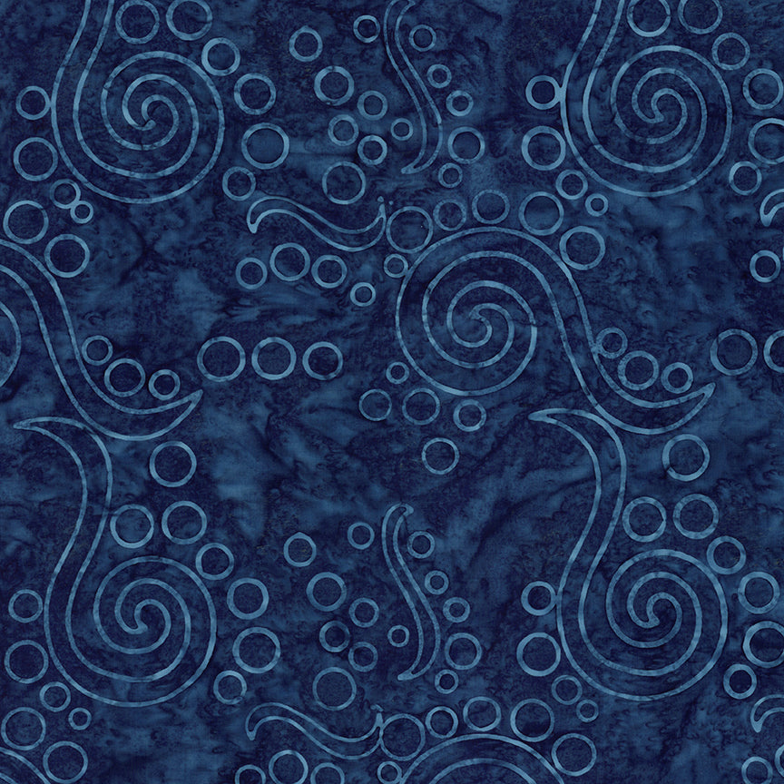 Fabric Riley Blake Storm Waves & Bubbles Expressions Batiks Sunken Treasure by the Quarter Yard BT23711-698
