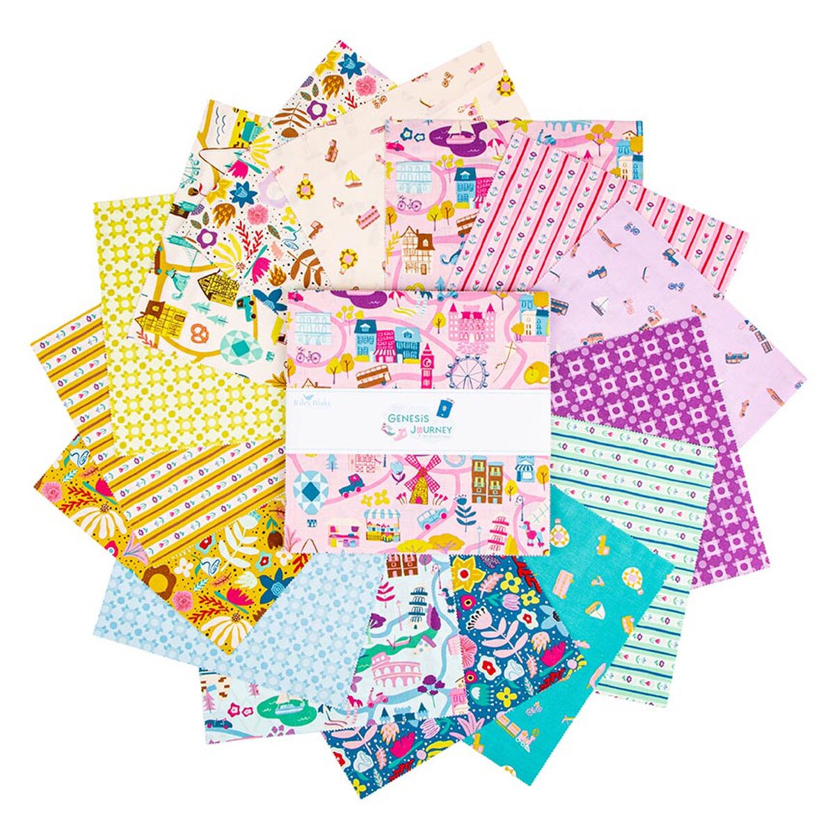 Fabric Riley Blake The Genesis of a Journey 42pc 10" Stacker 10-16930-42