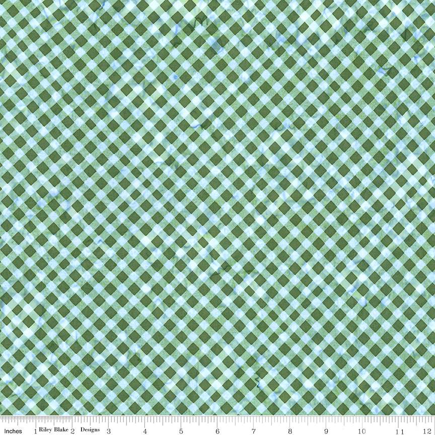 Fabric Riley Blake Thyme Plaid Expressions Batiks Watercolor Daisies by the Quarter Yard BT23245-324