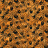 Halloween-themed fabric pattern with pumpkins and spider webs on an orange background