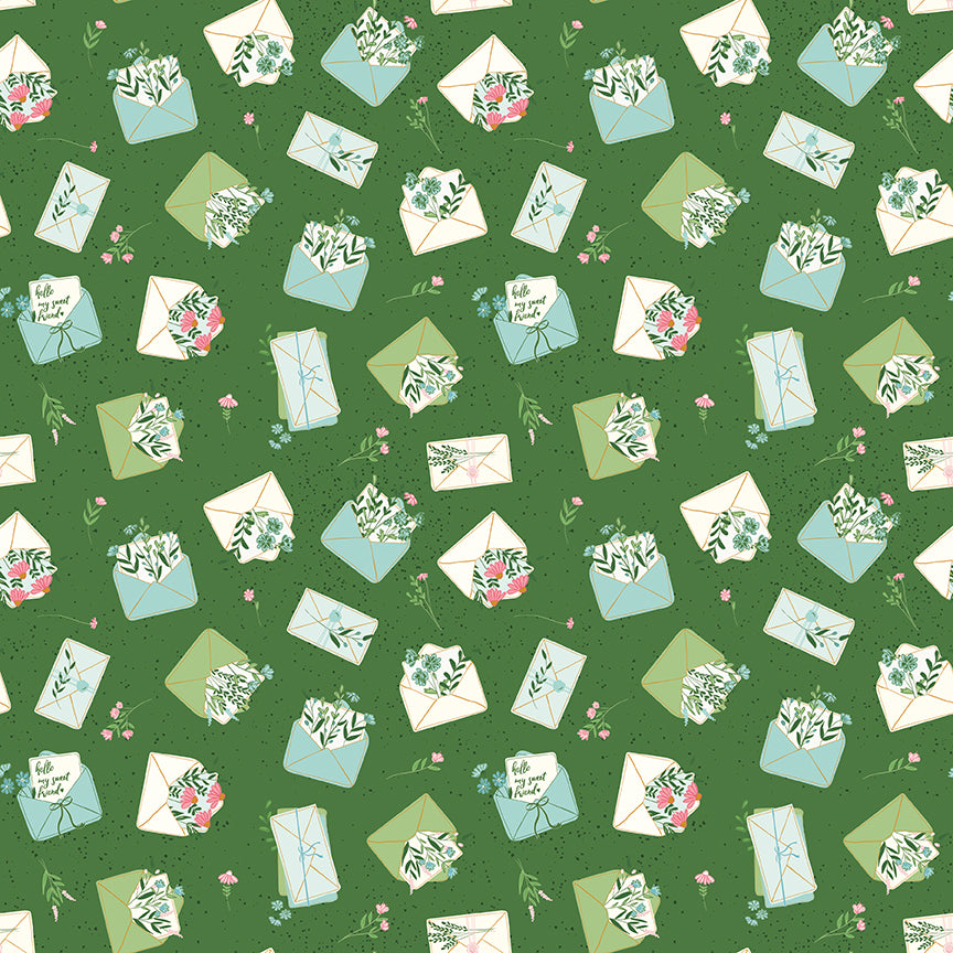 Fabric Riley Blake Treetop Letters Correspondence by the Quarter Yard C17561-TREETOP