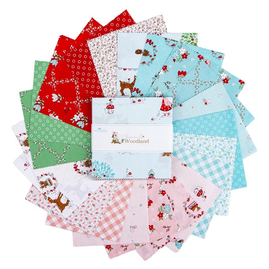 Fabric Riley Blake Whimsical Woodland 42pc 5" Stacker 5-17640-42