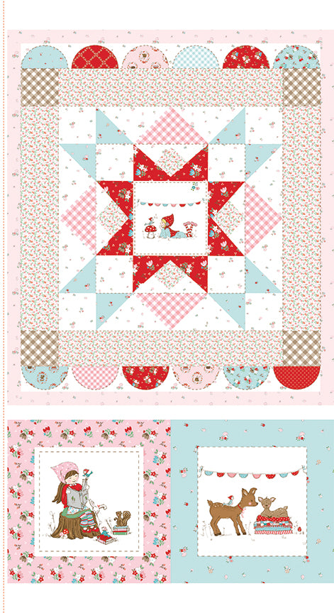 Fabric Riley Blake Whimsical Woodland Wall Hanging and Pillow Panel P17651-PANEL