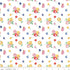 Colorful floral pattern on a white background with a fabric yardage measurement at the bottom.