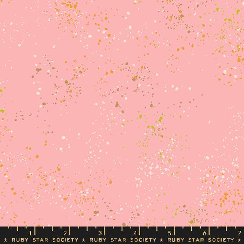 Pink fabric with gold and white confetti pattern, Ruby Star Society label at the bottom.
