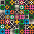 Colorful geometric pattern on a black background