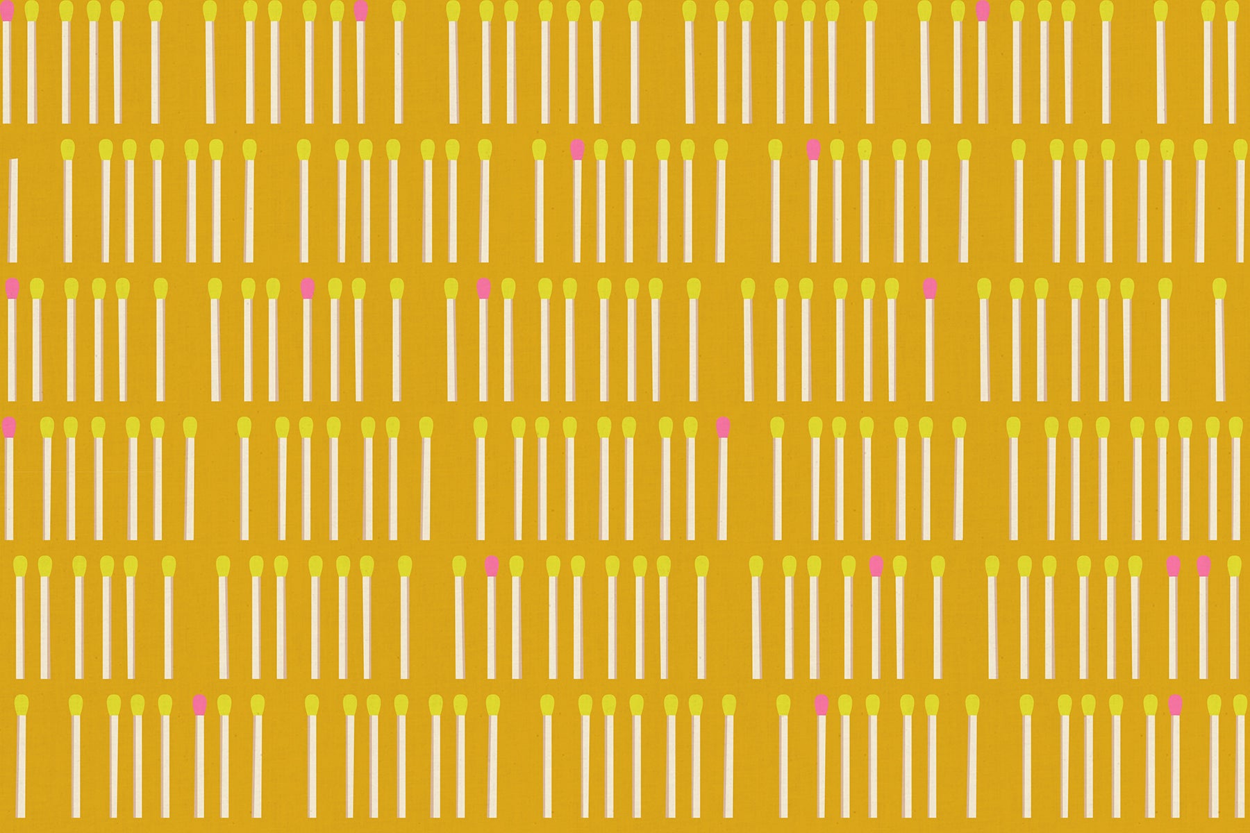 Pattern of toothbrushes on a yellow background