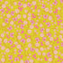Floral pattern with pink flowers and leaves on a yellow background