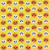 Pattern of Halloween-themed pumpkins and ghosts on a yellow background