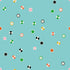 Colorful geometric pattern on a blue background