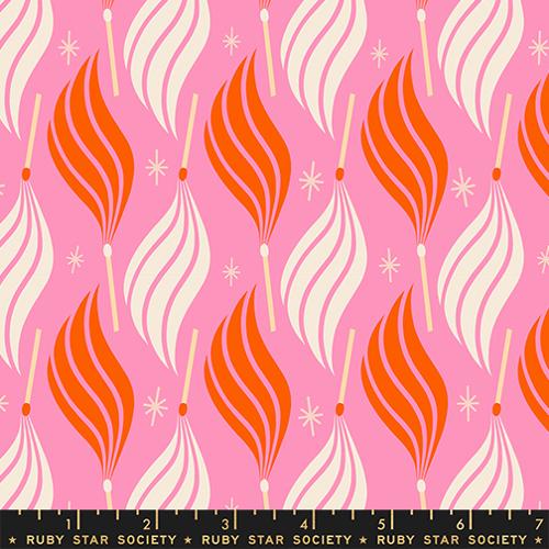 Fabric Ruby Star Society Flamingo Lit Flame Trinketry by the Quarter Yard RS0113-15