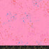 Pink fabric with colorful speckles and a ruler at the bottom, featuring Ruby Star Society label.