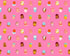 Pattern of small icons on a pink background