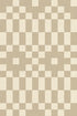 Checkered pattern with alternating light and dark squares on a beige background