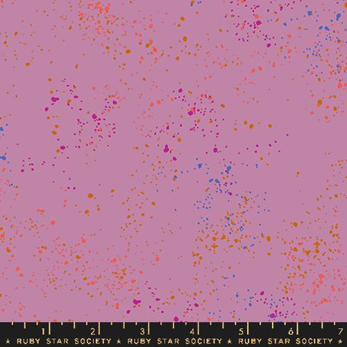 Multicolored confetti pattern on a pink background with Ruby Star Society label.