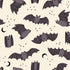 Pattern of cartoon bats on a beige background with stars and crescent moons.