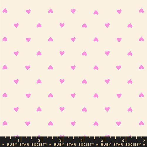 Fabric Ruby Star Society Neon Rose Hearts Trinketry by the Quarter Yard RS0091-22